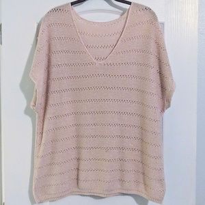 Light Pink Shimmer Woven Top